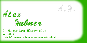 alex hubner business card